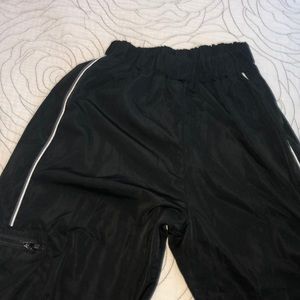 Black windbreaker cargo joggers